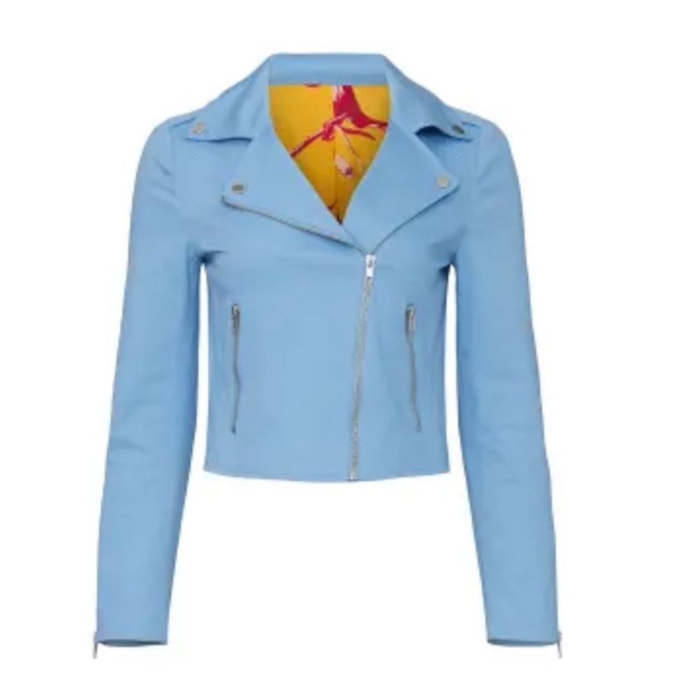 Color Me Courtney Sky Blue Bomber Jacket